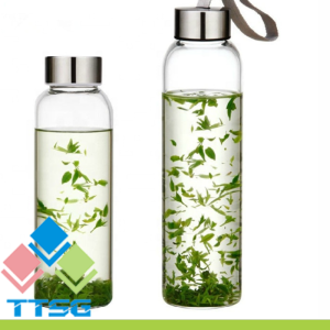 Chai thủy tinh nắp vặn, nắp dây xách CTR 500ml
